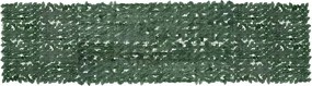vidaXL sötétzöld leveles erkélyparaván 400 x 100 cm