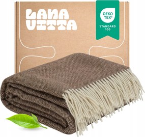 Gyapjú takaró Legenda 100% Gyapjú Ágytakaró Pléd Barna 150х200 cm