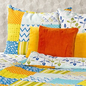 4Home Patchwork blue Krep ágyneműhuzat, 140 x 200 cm, 70 x 90 cm, 140 x 200 cm, 70 x 90 cm