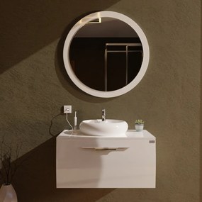TMP MOON 80 cm fali fürdőszobabútor mosdó nélkül - Top Counter mosdókhoz