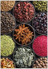 Poszterek A1 Pion Fűszertartó tálak gyógynövények