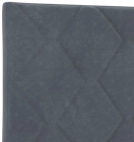Fejtámla Gyémánt Blokkok Design Sötét Szürke 80 cm Bársony