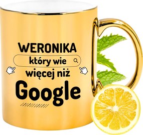 Prémium Arany Csillogó Bögre Veronika Ajándék Nyomtatott Fotóval