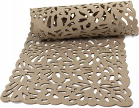 Poliészter filc futópad bézs 80 cm Árvácska mintás