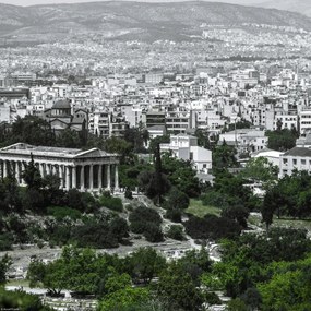 Poszter 30x30cm Kilátás Héphaisztosz templomára, Assaf Frank