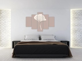 Kép - Bézs színű levelek N⁰3 (150x105 cm)