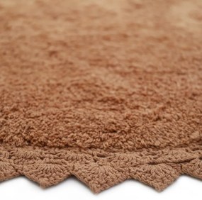 Téglavörös mosható kézi szövésű pamut kerek szőnyeg ø 110 cm Perla Toffee – Nattiot