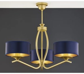 Jupiter 2113 - KASZMIR rúdra szerelhető csillár 3xE27/15W/230V kék/arany