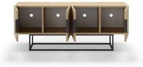 Natúr színű TV-állvány tölgyfa dekorral 140x55 cm Titan – Marckeric