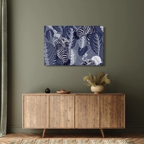 Kép - Kék zebrák (90x60 cm)