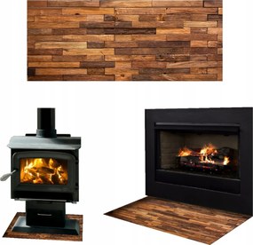 Kandalló Ablak Állvány Edzett Üveg Méret 52x35cm Parketta Grafika