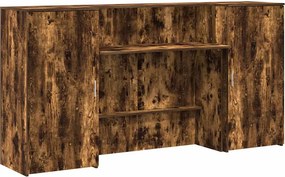vidaXL recepciós pult füstös tölgy 200x50x103,5 cm szerelt fa