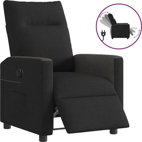 vidaXL fekete szövet elektromos dönthető fotel