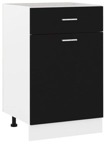 “Lyon” fekete szerelt fa fiókos alsószekrény 50 x 46 x 81,5 cm