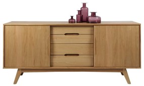 Marte kétajtós komód tölgyfa dekorral 180 x 84 cm - Actona
