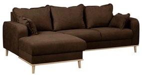 Sötétbarna sarokkanapé (bal oldali) Beata – Ropez