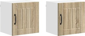 vidaXL Konyhaszekrény 2 pcs Sonoma tölgy 40 x 31 x 40 cm Faanyag