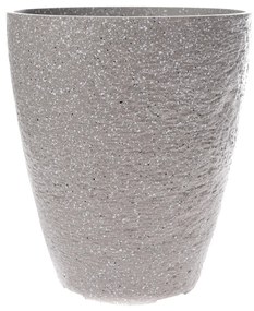 Ladrido műanyag virágtartó kaspó, világosszürke, 22 x 26 cm
