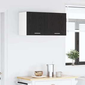 Függő szekrény Riga 2 pcs Fekete tölgy és fehér 40 x 31 x 40 cm