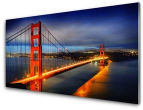 Üvegkép Bridge architektúra 120x60cm