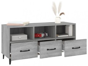 szürke sonoma színű szerelt fa TV-szekrény 102 x 35 x 50 cm