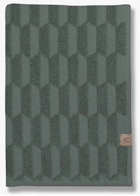 Sötétzöld pamut törölköző 50x95 cm Geo – Mette Ditmer Denmark