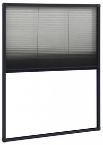 antracitszürke alumínium pliszé ablakszúnyogháló 60 x 80 cm
