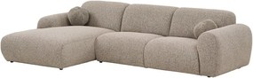 Szürkésbézs sarokkanapé (bal oldali-heverő résszel) Clyde – House Nordic