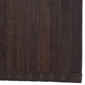 négyszögletű sötétbarna bambusz szőnyeg 80 x 300 cm