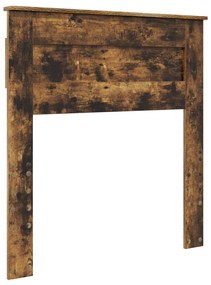 vidaXL Ágykeret matracmal Füstölt tölgy 100 x 200 cm Tömör fenyőfa