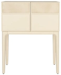 Krémszínű komód tölgyfa dekorral 80x100x45 cm June – Zuiver