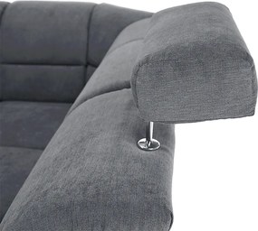 Kinyitható ülőgarnitúra, szürke szövet, jobbos, SANTIAGO