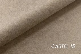 Nirello kárpitozott ágy 160x200 tárolóval - bézs Castel 15 bársony