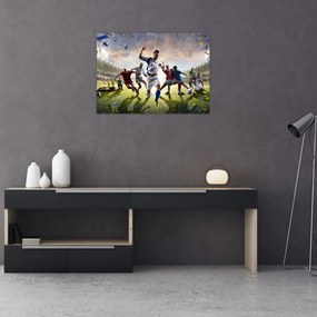 Kép - futball (üvegen) (70x50 cm)