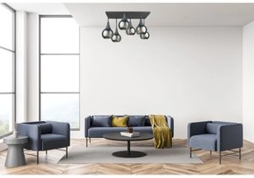 Felületre szerelhető csillár  SOMA 6xE27/60W/230V fekete/füstös fekete