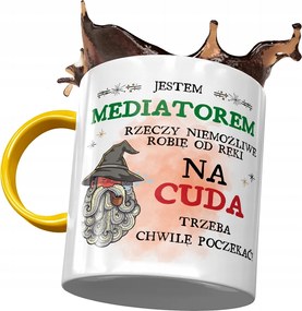 Sárga Bögre Mediátornak A Csodákra Várni kell Nyomtatott Fotóval