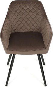Étkezőszék barna bársony DCH-425 BR4