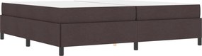 vidaXL Boxrugós ágy matracmal Sötét Barna 200 x 200 cm szövet