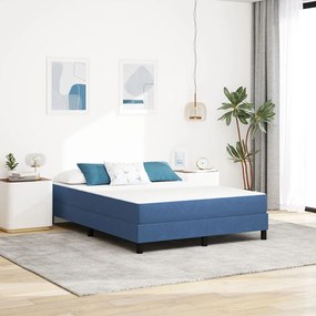 Ágy Matrac matracmal Kék 140 x 190 cm szövet