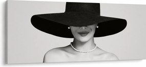 Kép - kalapos nő (120x50 cm)