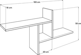 Fali polc, 100 cm – Raf-04-Tt-1