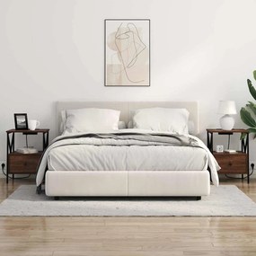 Éjjeliszekrény 2 pcs barna tölgy 41.5 x 40.5 x 55 cm Faanyag
