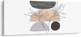 Kép - Vonal művészet virágok N⁰2 (120x50 cm)
