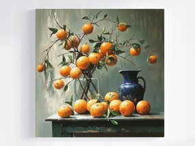 Poszter Dekoráció Váza Narancs Mandarin Kancsó 80x80