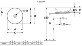 Villeroy & Boch 4A450001 - LOOP&FRIENDS ráültethető mosdó, átm. 38 cm, kerámia/fehér