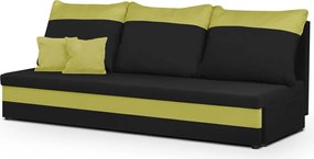 GUSTO Háromszemélyes kinyitható kanapé Zöld/világosszürke