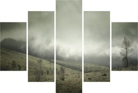 A vihar előtti táj képe (150x105 cm)