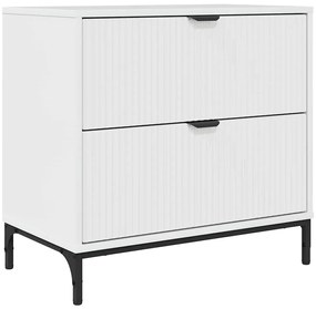 Éjjeli asztal Magasfényű fehér 63.5 x 36 x 61 cm Faanyag