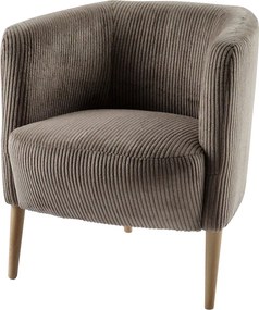 Fotel, szürkésbézs Taupe/bükk, ALIEN