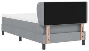 Boxspring Ágy Matrac Készlettel - Világosszürke, 90x200 cm, Szövet